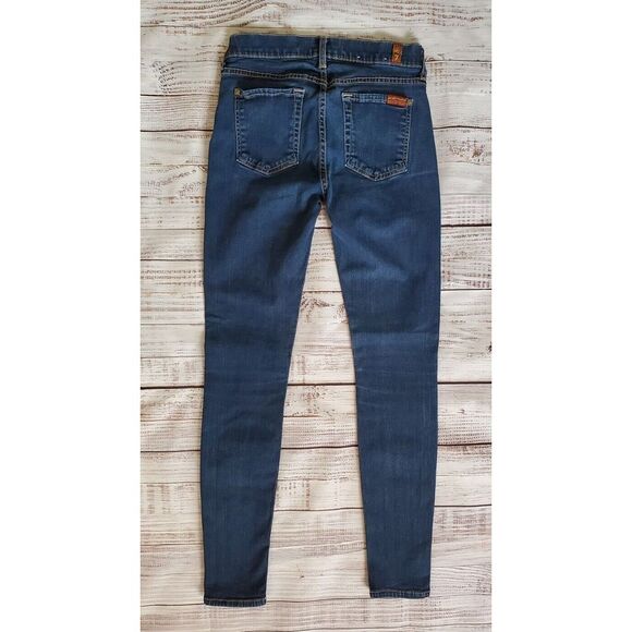 Sz 25 7 For All Mankind The Skinny Jeans Womens 7FAM Made in USA - Picture 7 of 8
